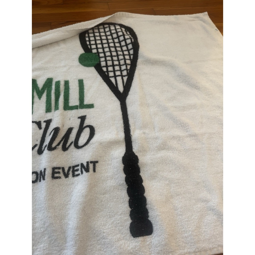 Vintage Meadow Mill Athletic Club USSRA 2004 Towel Squash Racket Baltimore MD - Picture 9 of 9